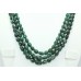 Natural Green Emerald Oval Beads NECKLACE 3 line Strand Strings 330 Carat
